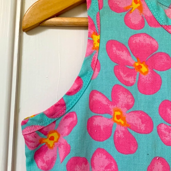 Vintage 90’s Ken Done Floral Print Tank Dress. Girl’s Size 12 - Picture 3 of 8